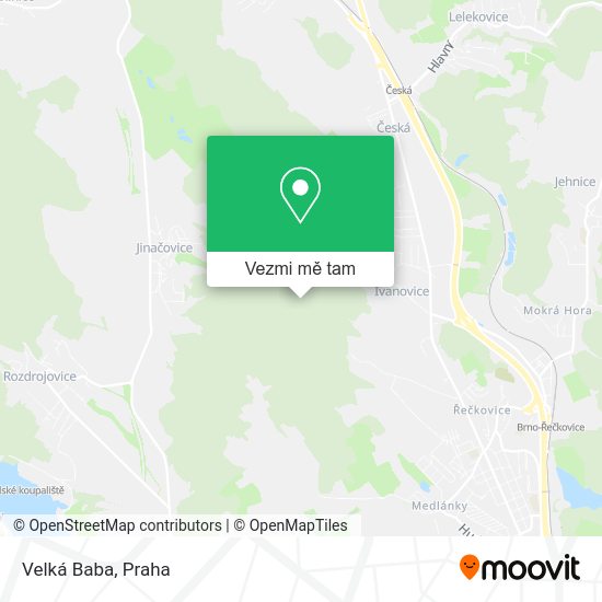Velká Baba mapa