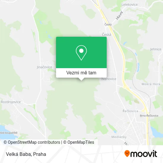 Velká Baba mapa