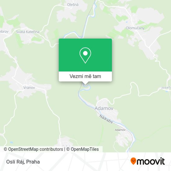 Oslí Ráj mapa