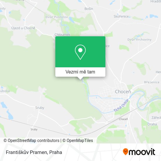 Františkův Pramen mapa