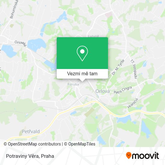 Potraviny Věra mapa