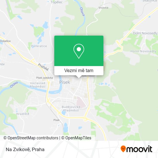 Na Zvíkově mapa