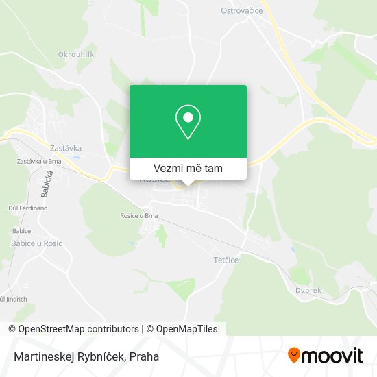 Martineskej Rybníček mapa