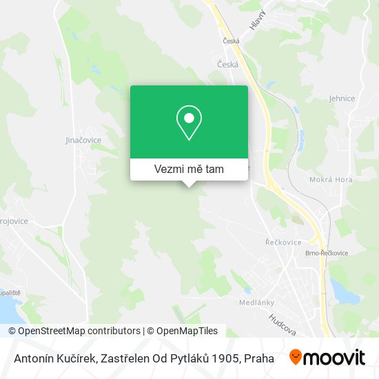 Antonín Kučírek, Zastřelen Od Pytláků 1905 mapa