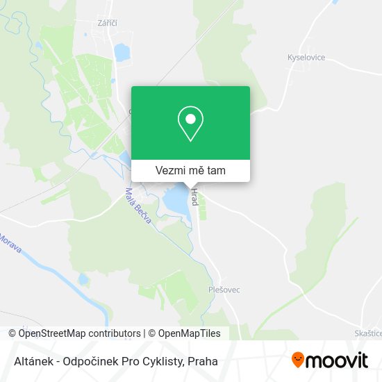 Altánek - Odpočinek Pro Cyklisty mapa