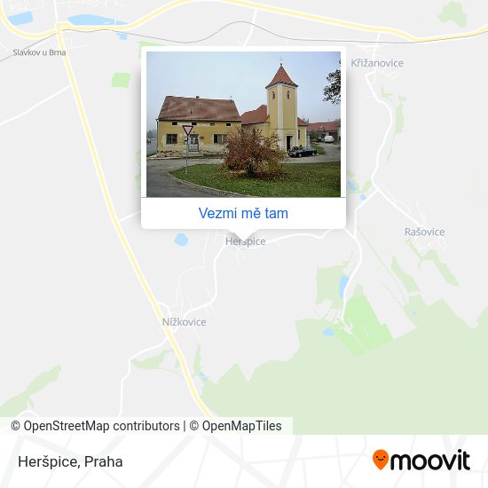 Heršpice mapa