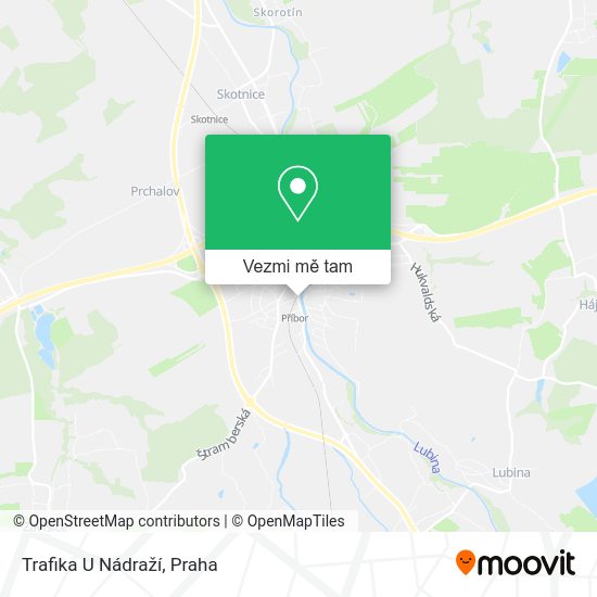 Trafika U Nádraží mapa