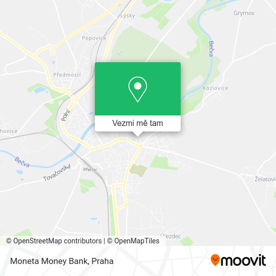 Moneta Money Bank mapa