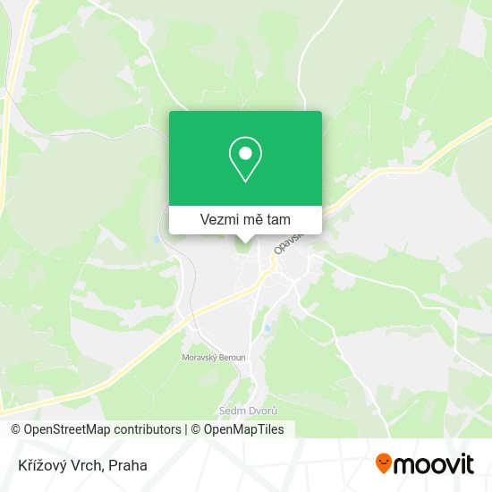 Křížový Vrch mapa