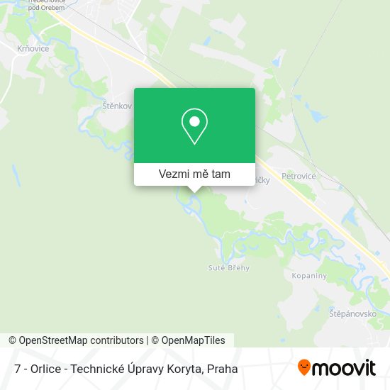 7 - Orlice - Technické Úpravy Koryta mapa