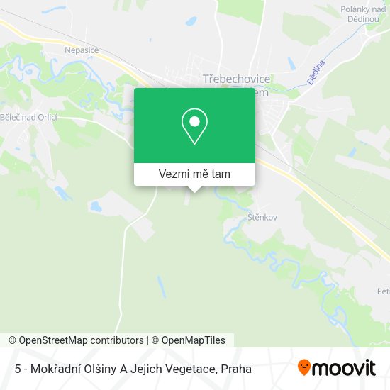 5 - Mokřadní Olšiny A Jejich Vegetace mapa