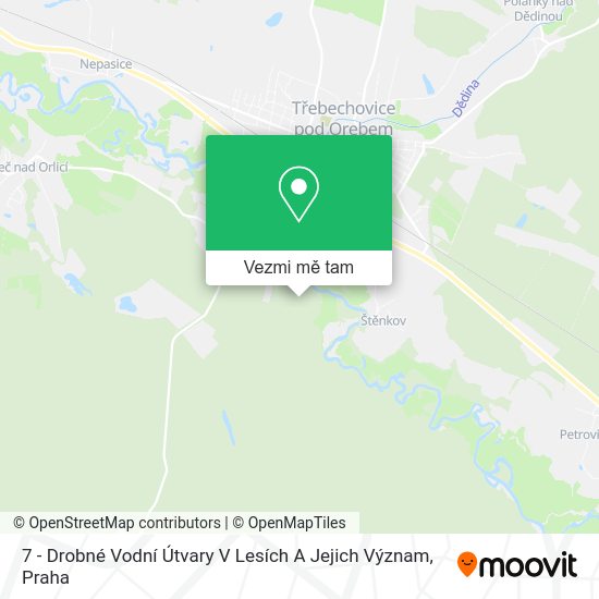 7 - Drobné Vodní Útvary V Lesích A Jejich Význam mapa