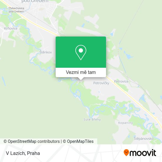 V Lazích mapa