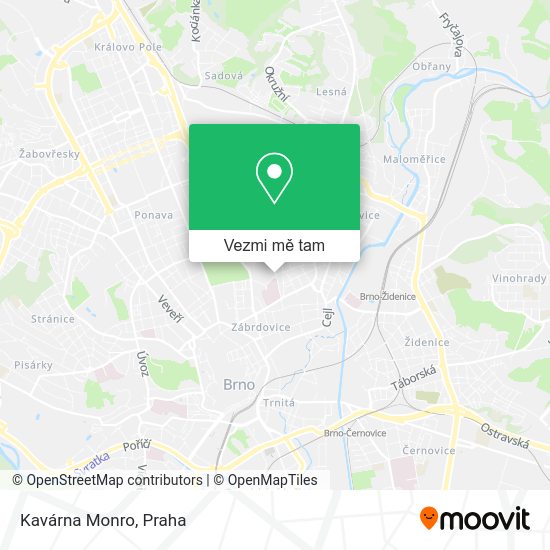 Kavárna Monro mapa