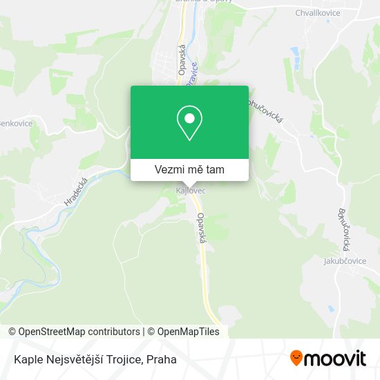 Kaple Nejsvětější Trojice mapa