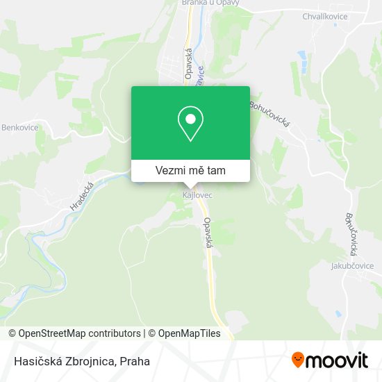 Hasičská Zbrojnica mapa