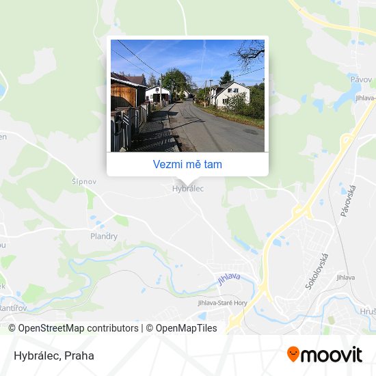 Hybrálec mapa