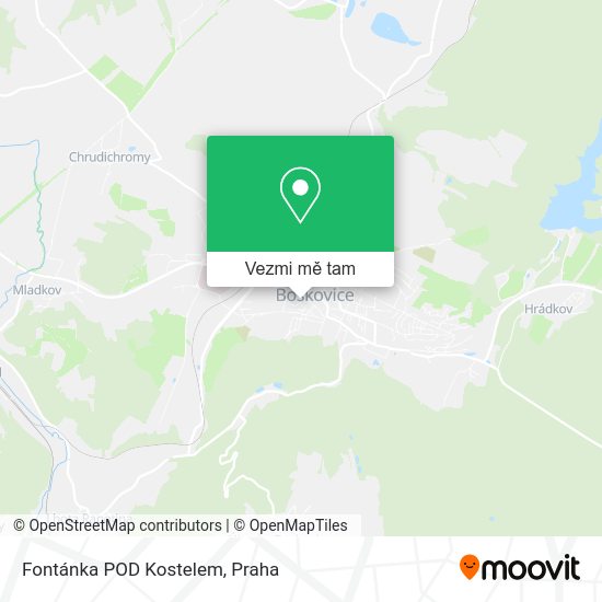 Fontánka POD Kostelem mapa