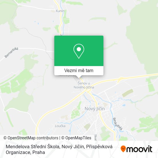 Mendelova Střední Škola, Nový Jičín, Příspěvková Organizace mapa
