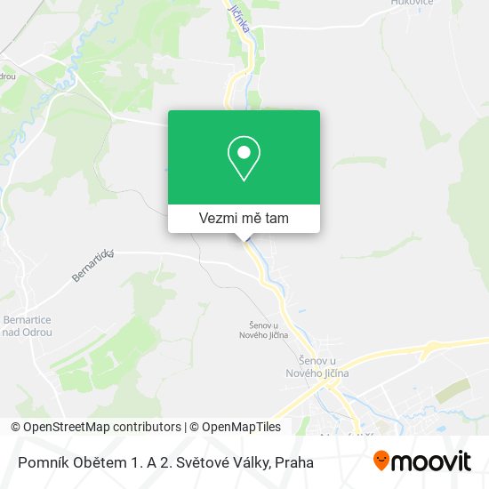 Pomník Obětem 1. A 2. Světové Války mapa