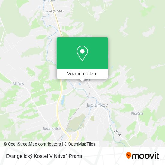 Evangelický Kostel V Návsí mapa