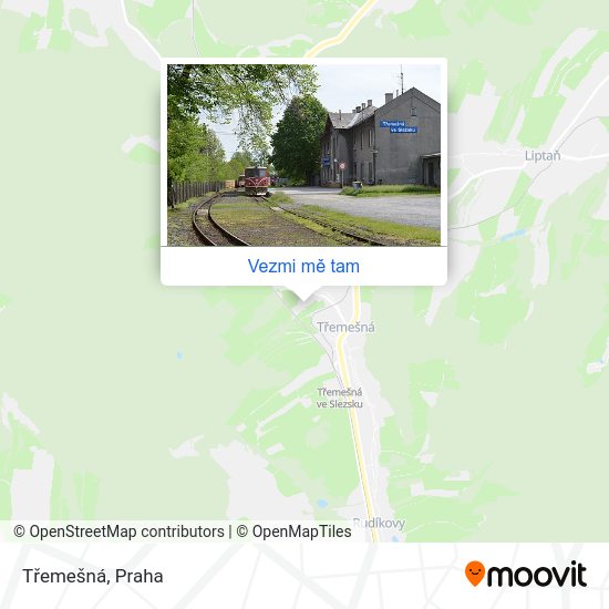 Třemešná mapa