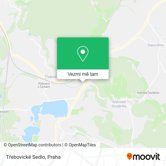 Třebovické Sedlo mapa