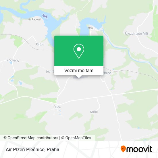 Air Plzeň Plešnice mapa