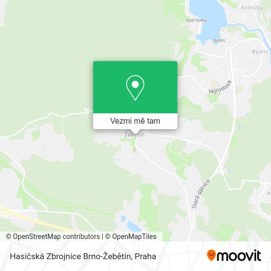 Hasičská Zbrojnice Brno-Žebětín mapa