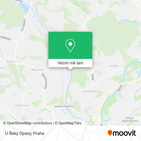 U Řeky Opavy mapa
