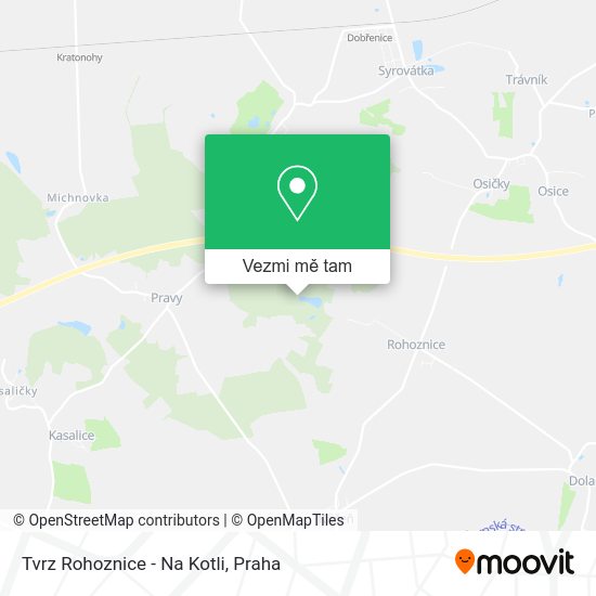 Tvrz Rohoznice - Na Kotli mapa