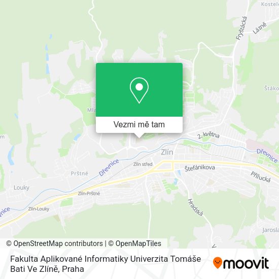 Fakulta Aplikované Informatiky Univerzita Tomáše Bati Ve Zlíně mapa