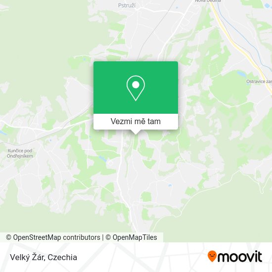 Velký Žár mapa