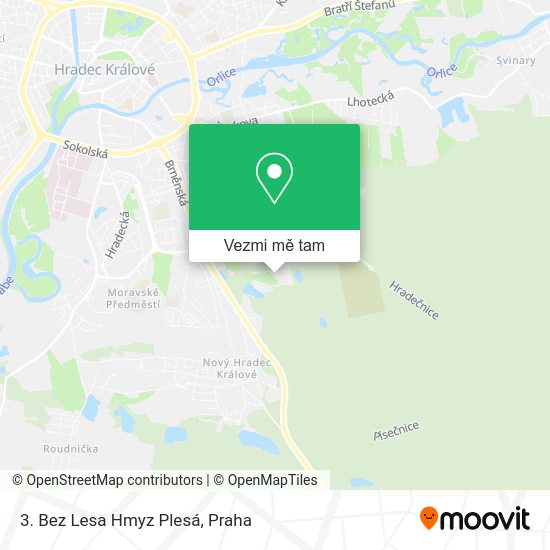 3. Bez Lesa Hmyz Plesá mapa