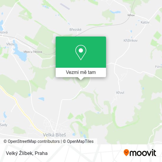 Velký Žlíbek mapa