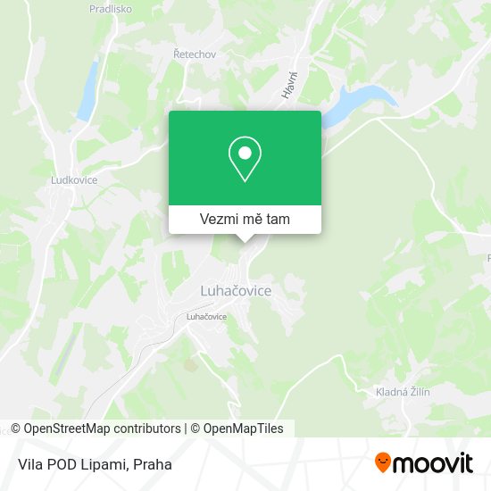 Vila POD Lipami mapa