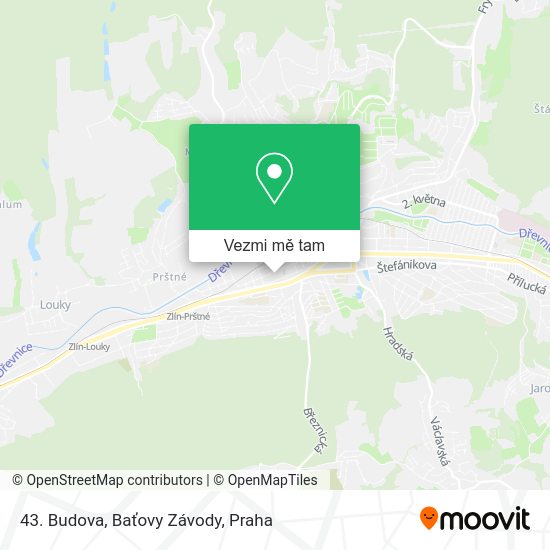 43. Budova, Baťovy Závody mapa