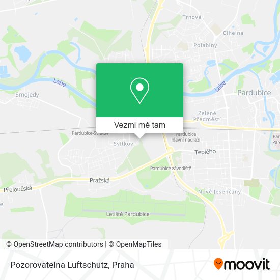 Pozorovatelna Luftschutz mapa