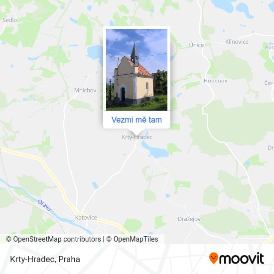 Krty-Hradec mapa