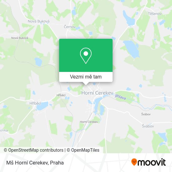 Mš Horní Cerekev mapa