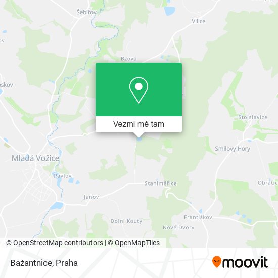 Bažantnice mapa