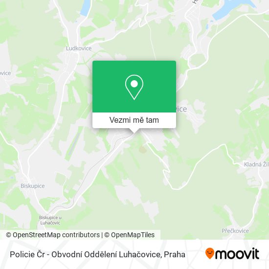 Policie Čr - Obvodní Oddělení Luhačovice mapa