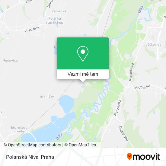 Polanská Niva mapa
