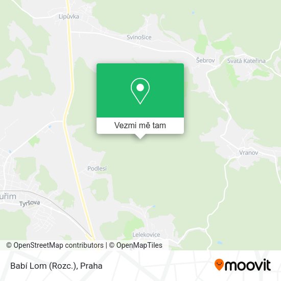 Babí Lom (Rozc.) mapa