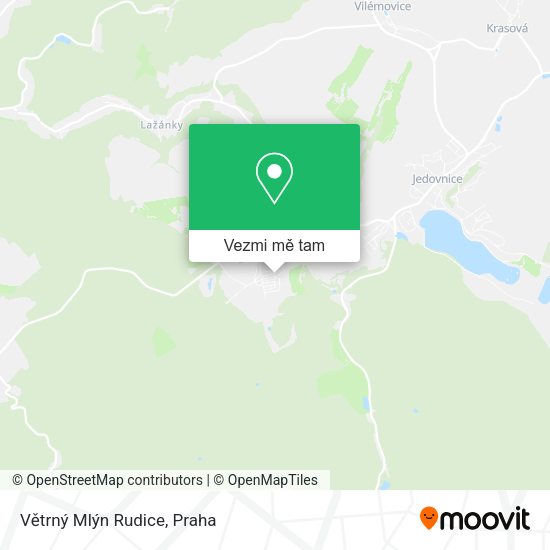 Větrný Mlýn Rudice mapa