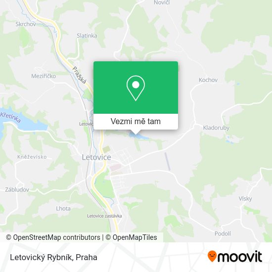 Letovický Rybník mapa
