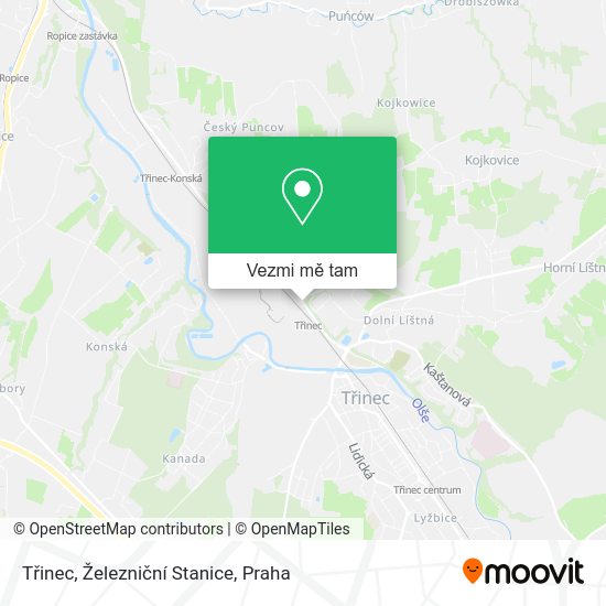 Třinec, Železniční Stanice mapa