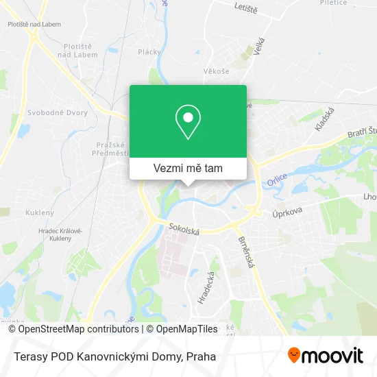 Terasy POD Kanovnickými Domy mapa