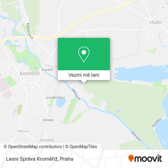 Lesní Správa Kroměříž mapa