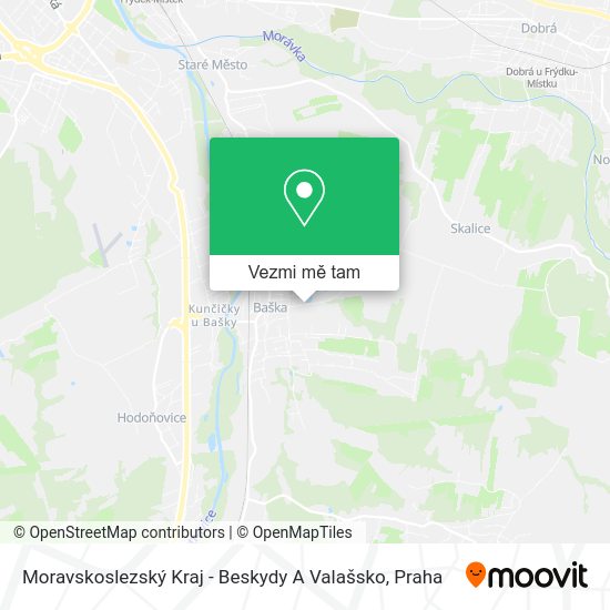 Moravskoslezský Kraj - Beskydy A Valašsko mapa
